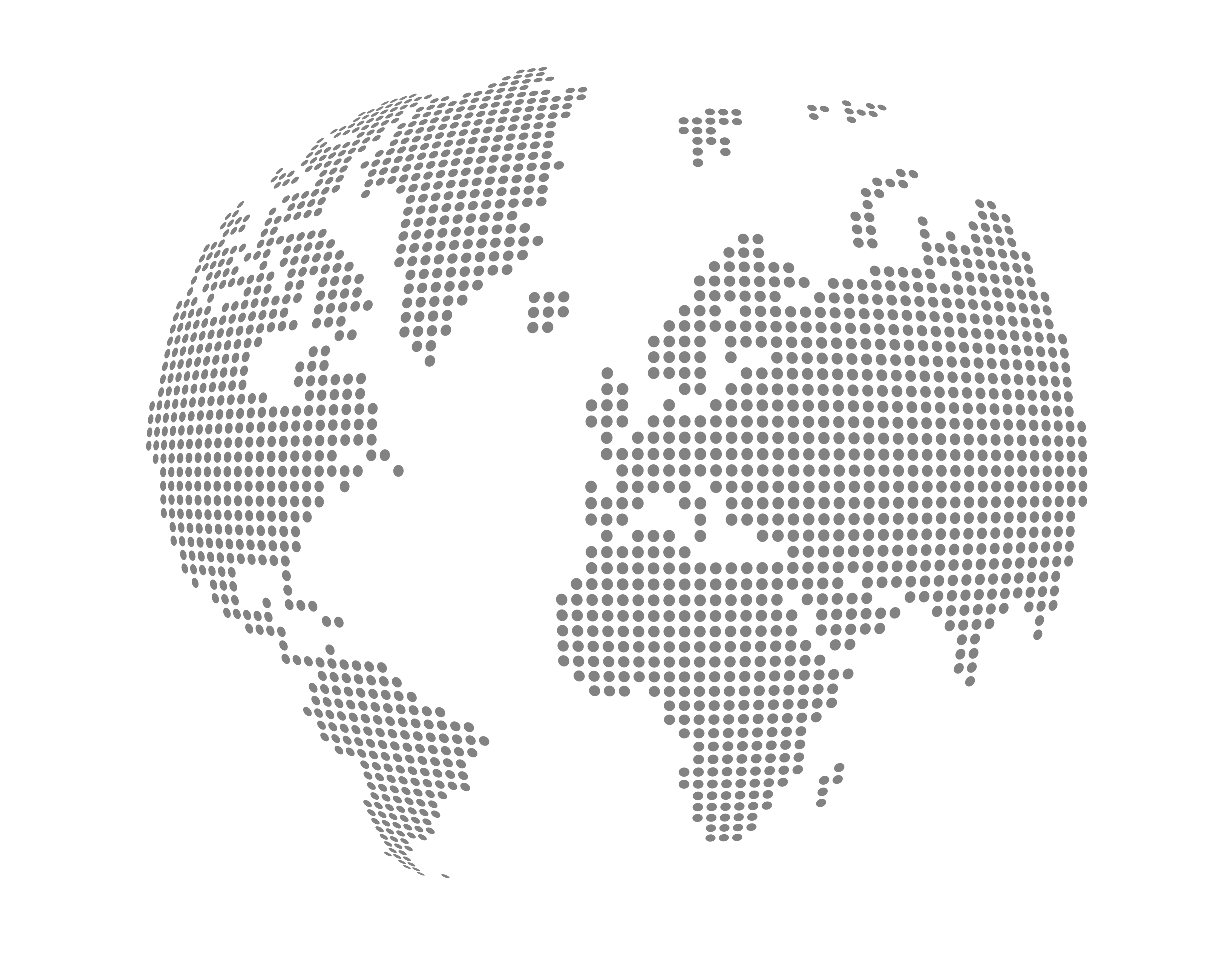 World map with dots